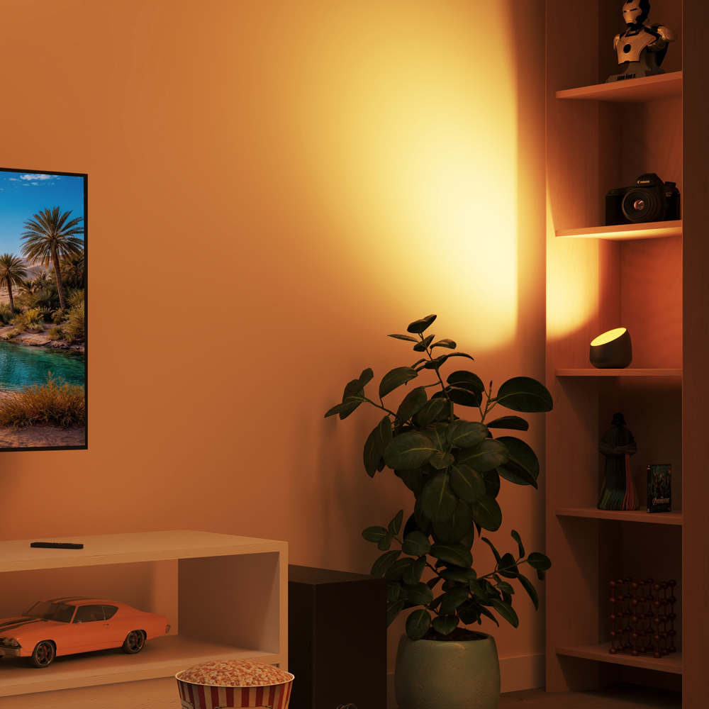 Lampa LED inteligenta PHILIPS 8721103158932, 8.5W, 550lm, Wi-Fi, WiZ, RGBW, negru