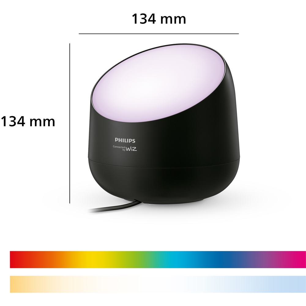 Lampa LED inteligenta PHILIPS 8721103158932, 8.5W, 550lm, Wi-Fi, WiZ, RGBW, negru