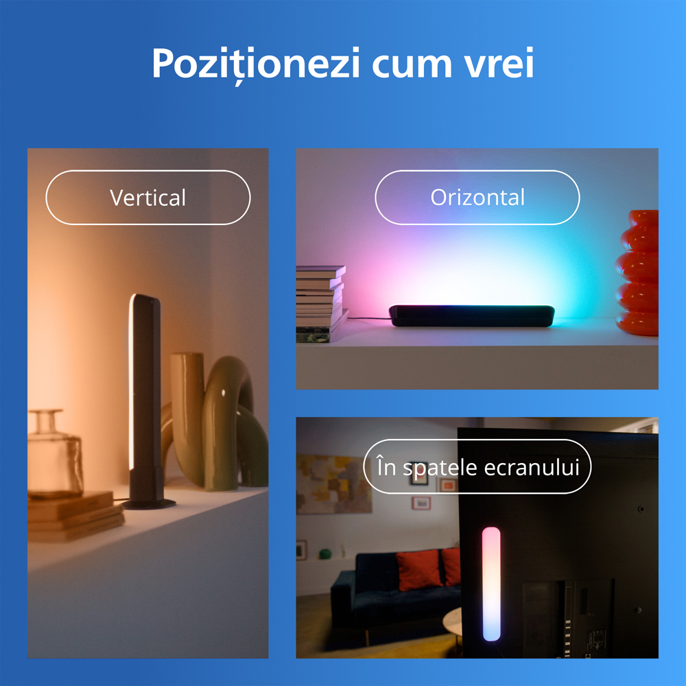 Gradient Light Bars PHILIPS 8721103160669, Wi-Fi, RGBIC LED, WiZ, IP20