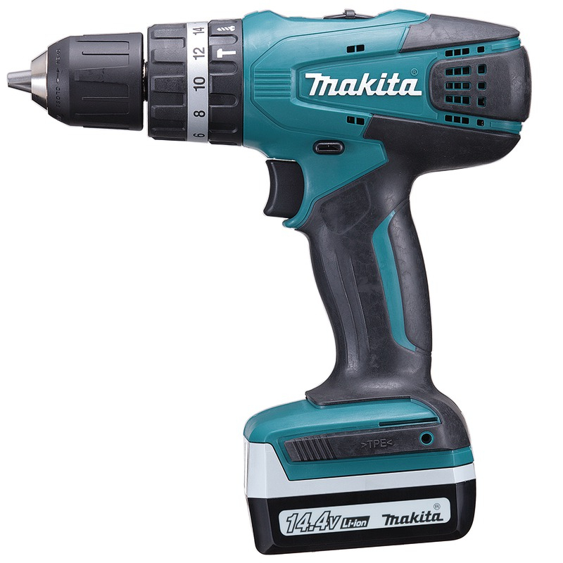 Masina de insurubat si gaurit, cu percutie, acumulator 2 x 1.3 Ah, 30 Nm  Makita