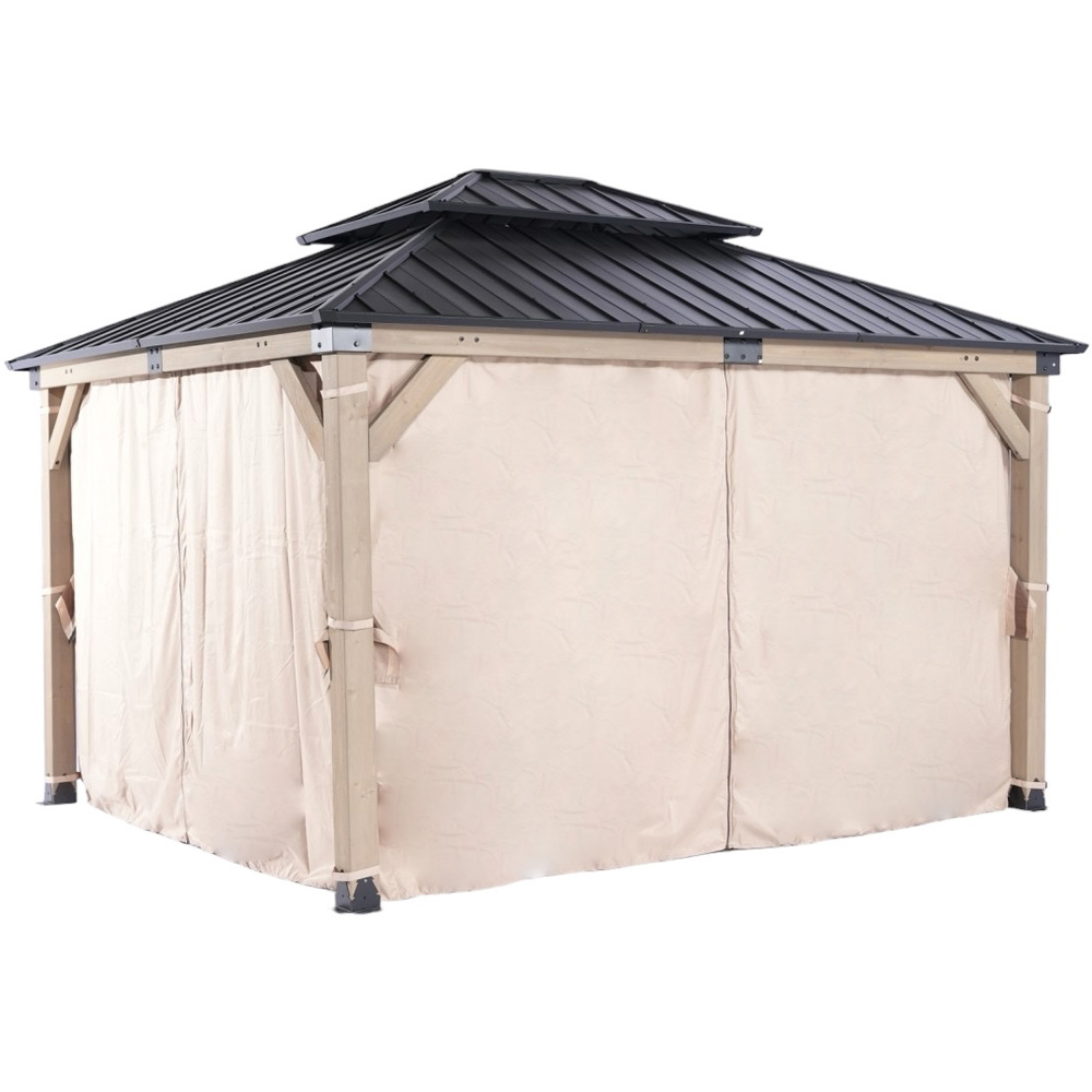 Pavilion gradina HOME DECOR, otel, 308 x 360 x 295 cm, maro taupe