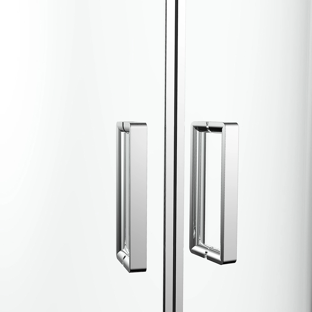 Cabina dus standard GOODHOME Ledava, montaj stanga, 120 x 80 x 195 cm, sticla securizata 8mm, profil crom