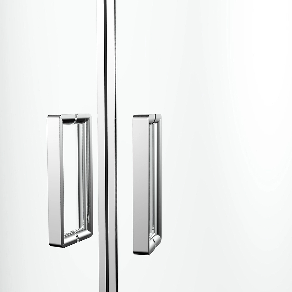 Cabina dus standard GOODHOME Ledava, montaj dreapta, 120 x 80 x 195 cm, sticla securizata 8mm, profil crom