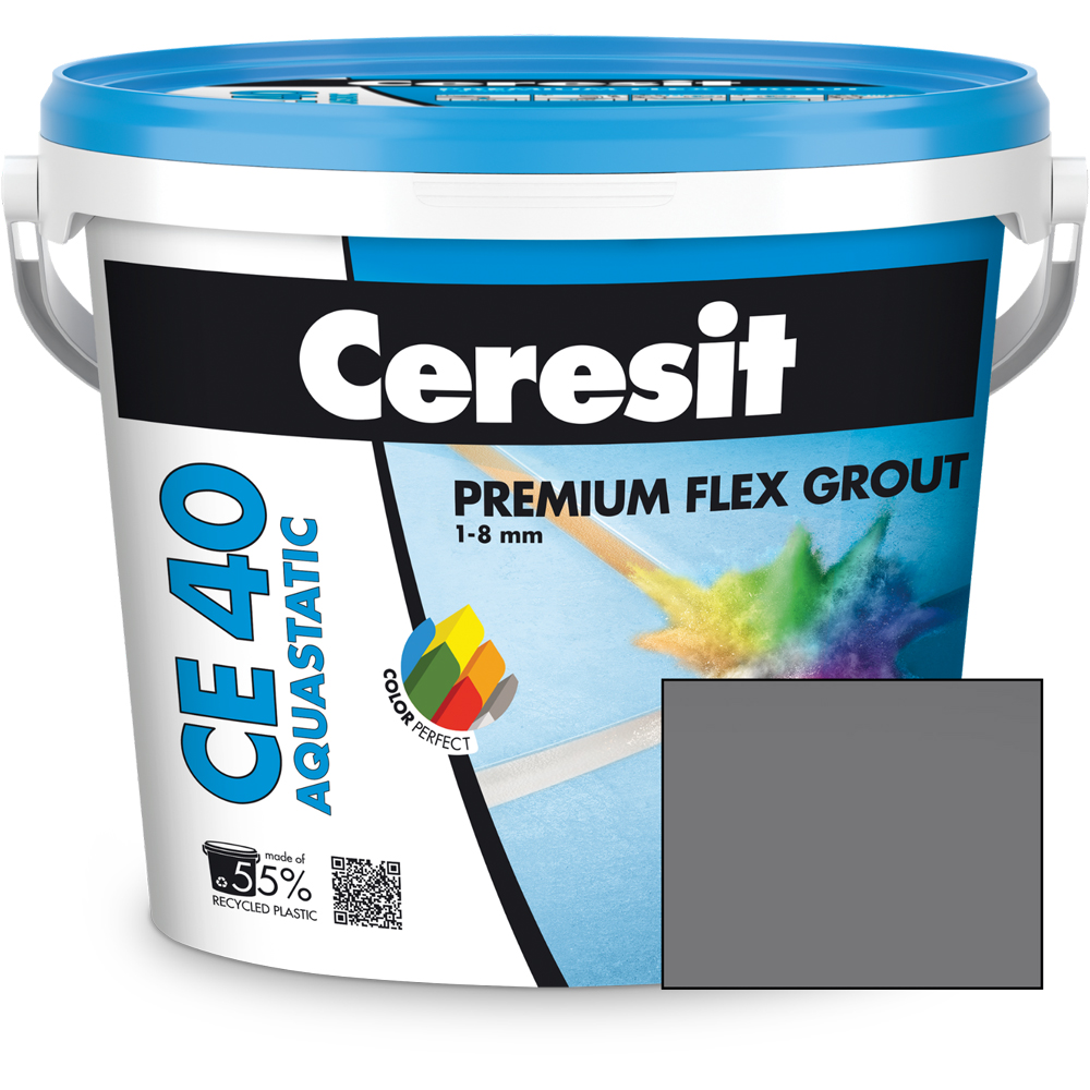 Chit de rosturi gresie si faianta CERESIT CE40, Graphit, interior/exterior, 5 kg