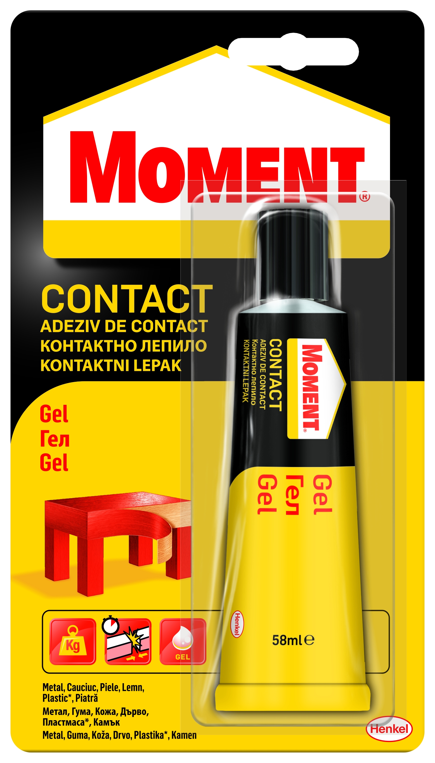 Adeziv de contact gel Moment, 58 ml