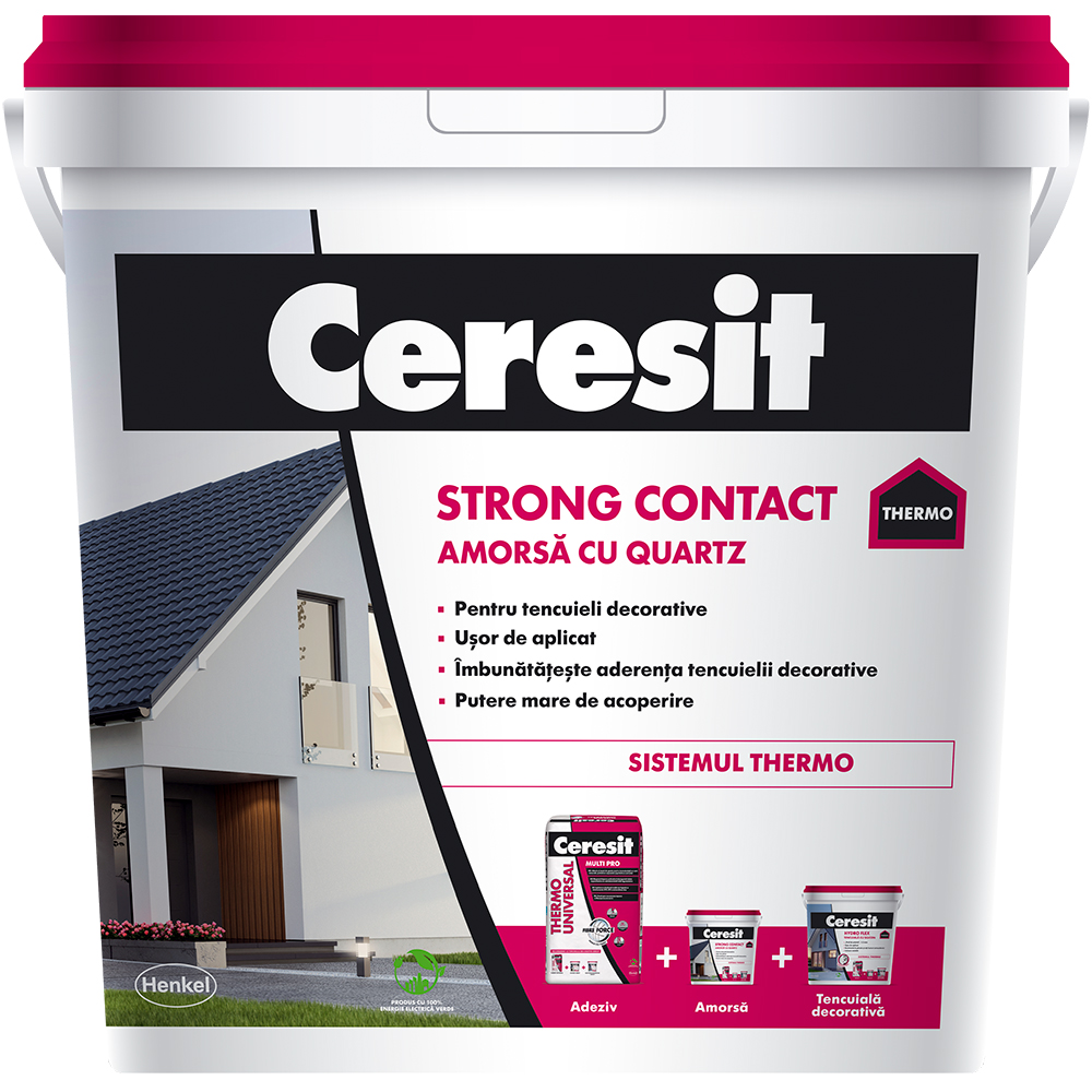 Amorsa pentru tencuiala decorativa Ceresit Strong Contact, interior/exterior, 8 kg