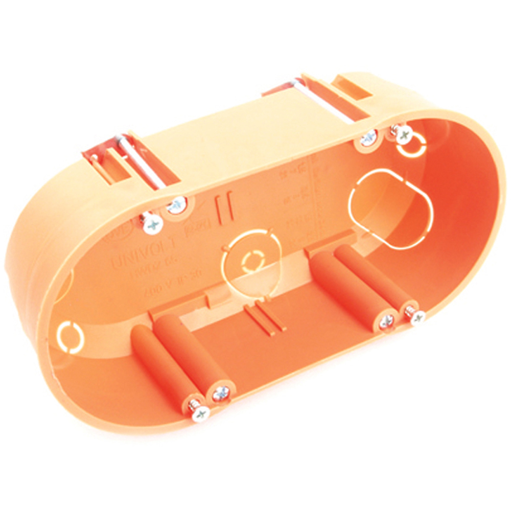 Doza dubla DIETZEL D-HWDZ-65-IEC, IP30, portocaliu