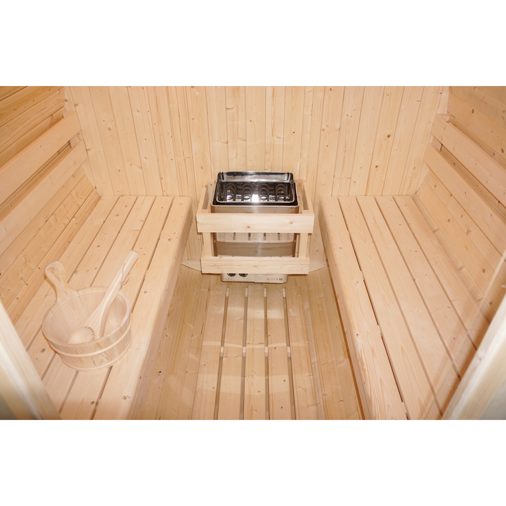 Sauna finlandeza SANOTECHNIK Tromso L, 189 x 180 x 191.5 cm, 4 persoane, natur