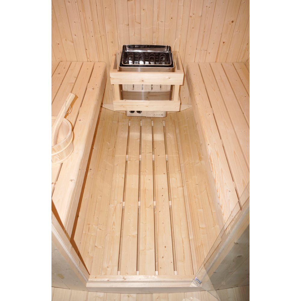 Sauna finlandeza SANOTECHNIK Tromso L, 189 x 180 x 191.5 cm, 4 persoane, natur