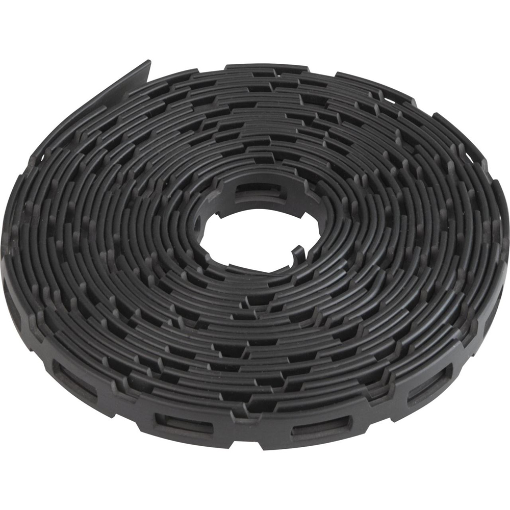 Banda de plastic perforata, 5m, negru