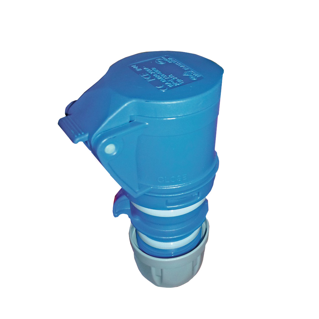 Priza industriala aplicata, IP44, 16A, ABS, albastru
