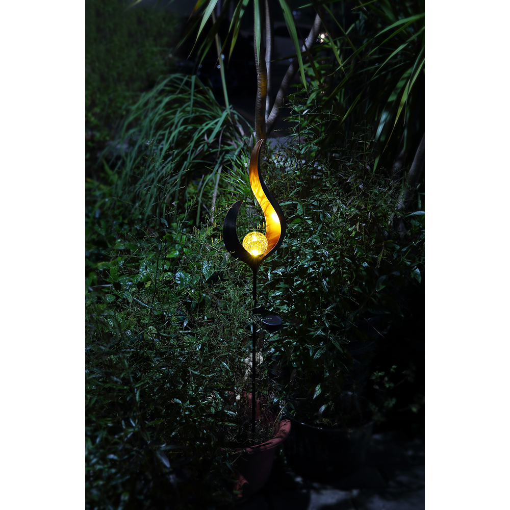 Lampa solara GLOBO bronz, 90cm, 3000K, IP44, metal, bronz
