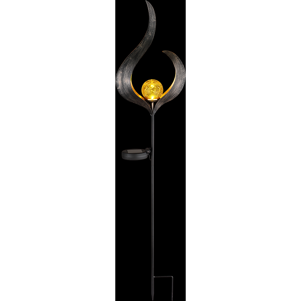 Lampa solara GLOBO bronz, 90cm, 3000K, IP44, metal, bronz