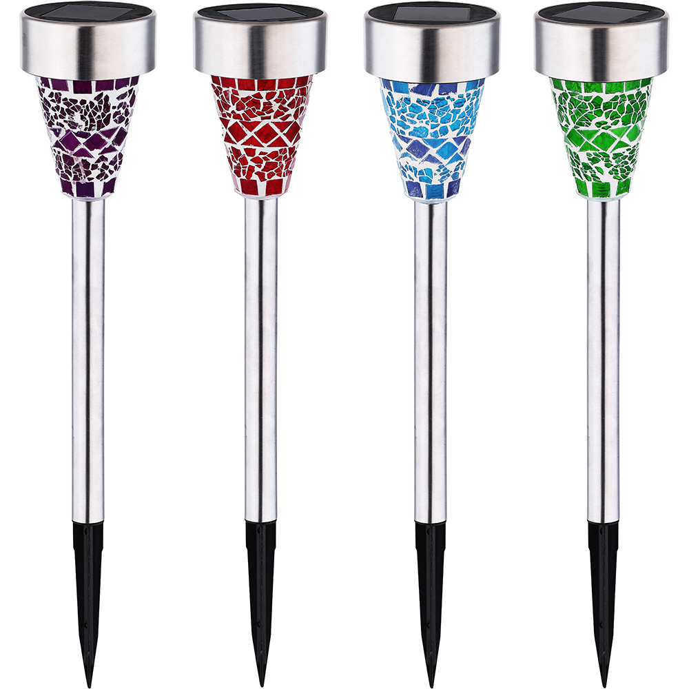Lampa solara GLOBO, 38.7cm, 6500K, IP44, otel, multicolor