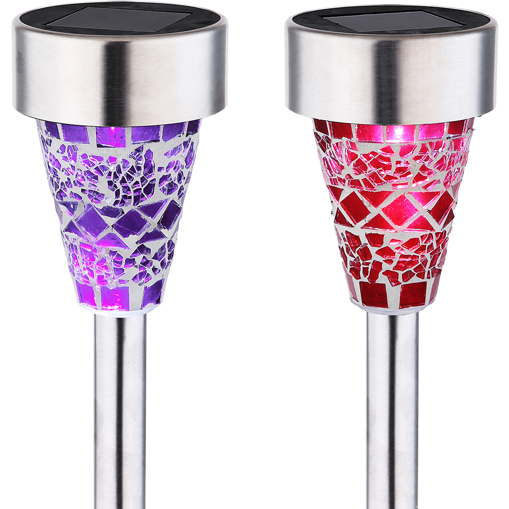 Lampa solara GLOBO, 38.7cm, 6500K, IP44, otel, multicolor