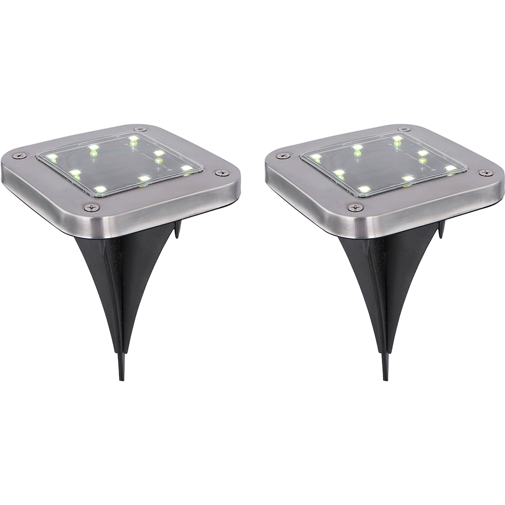 Set 2 spoturi solare GLOBO, IP44, plastic, transparent