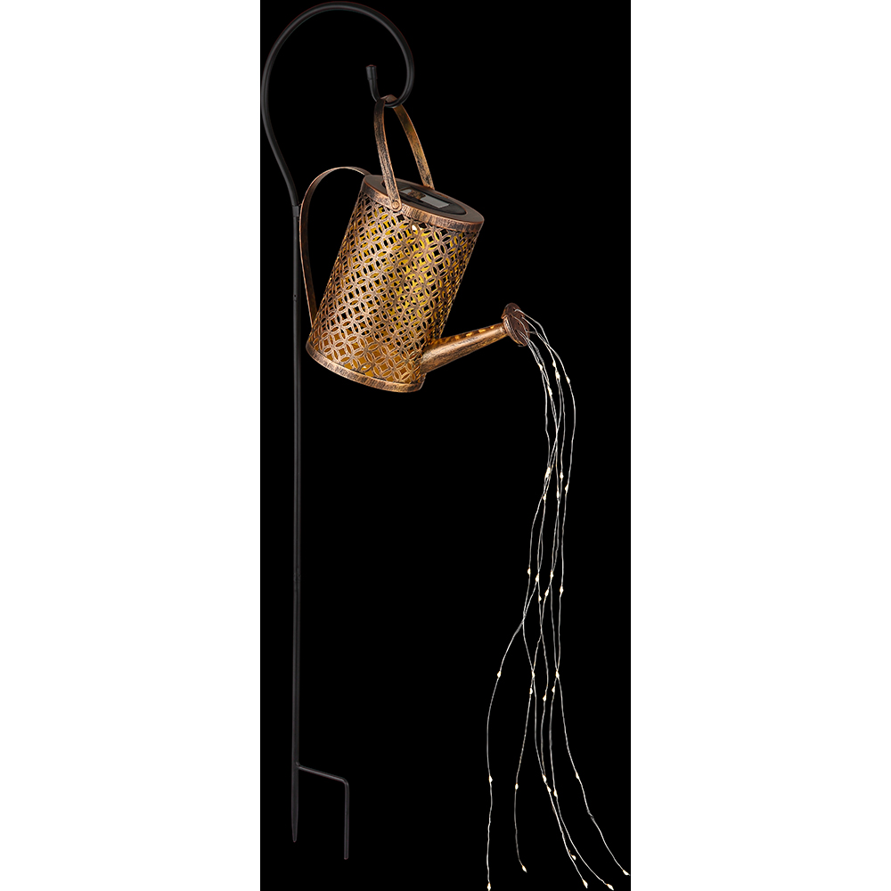 Lampa solara GLOBO stropitoare, 84.5cm, 3000K, IP44, metal, negru mat