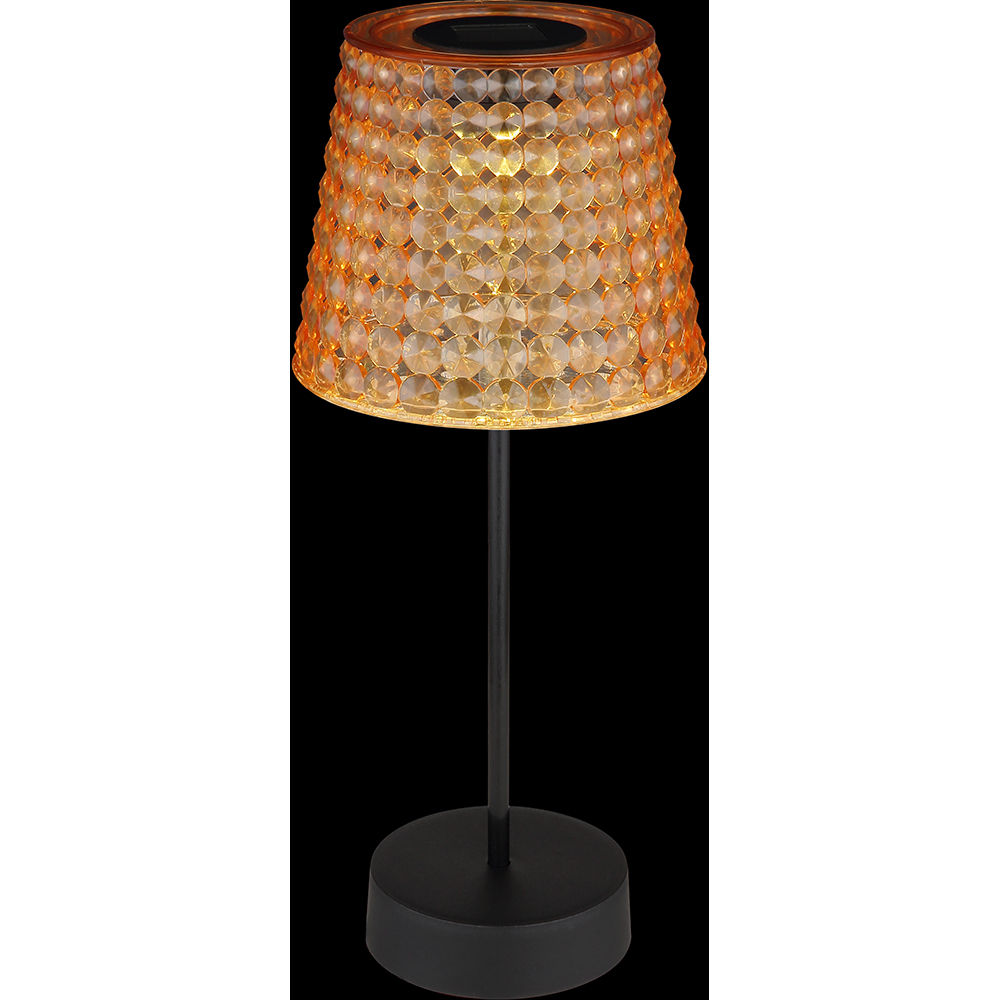 Set 2 veioze solare GLOBO, 3000K, plastic, negru