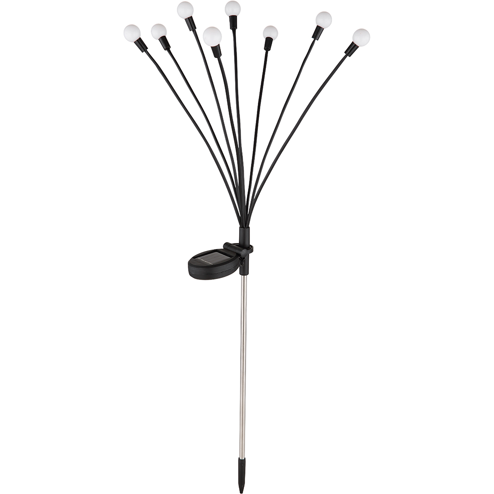 Lampa solara GLOBO RGB, IP44, otel, negru mat