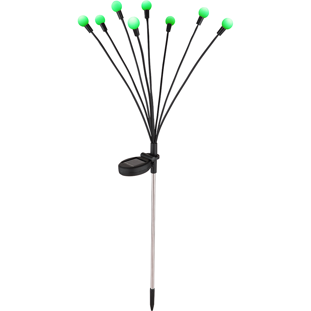 Lampa solara GLOBO RGB, IP44, otel, negru mat