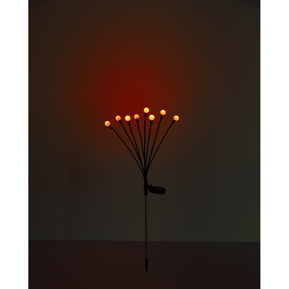 Lampa solara GLOBO RGB, IP44, otel, negru mat
