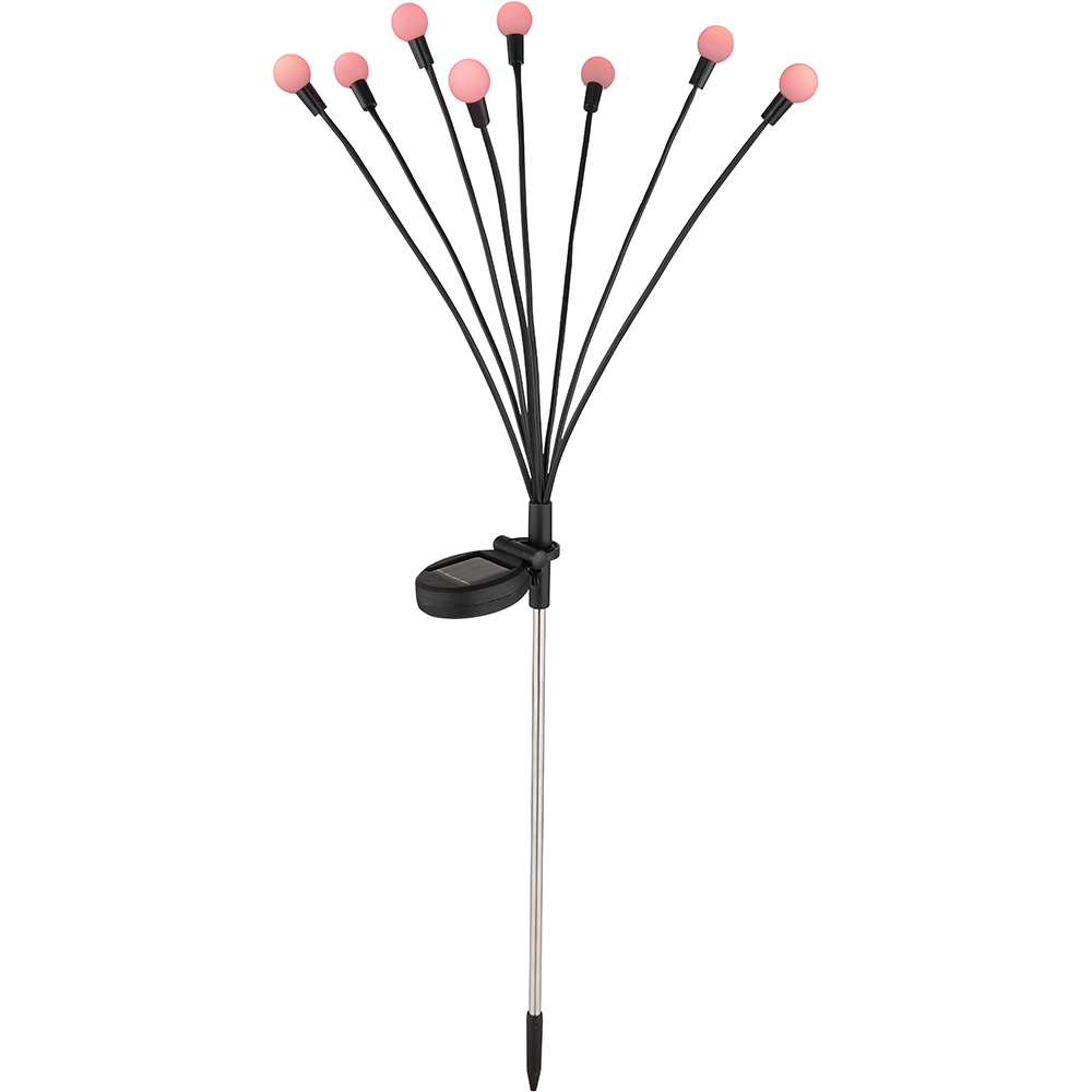 Lampa solara GLOBO RGB, IP44, otel, negru mat
