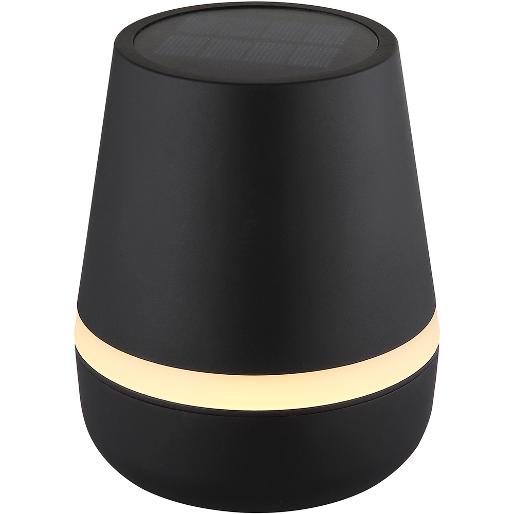 Veioza solara GLOBO, 3000K, IP44, plastic, negru