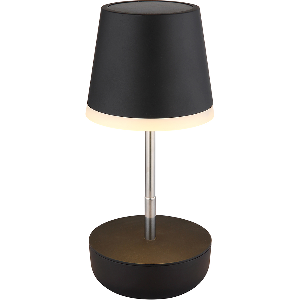 Veioza solara GLOBO, 3000K, IP44, plastic, negru
