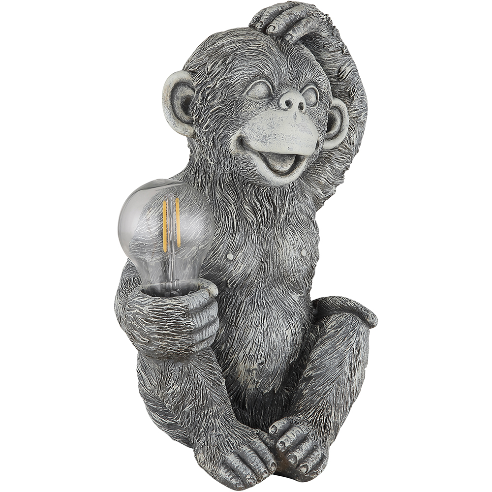 Lampa solara GLOBO maimuta, 3000K, IP44, plastic, gri mat
