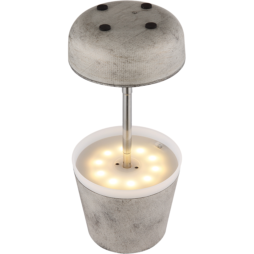 Veioza solara GLOBO, 3000K, IP44, plastic, bej