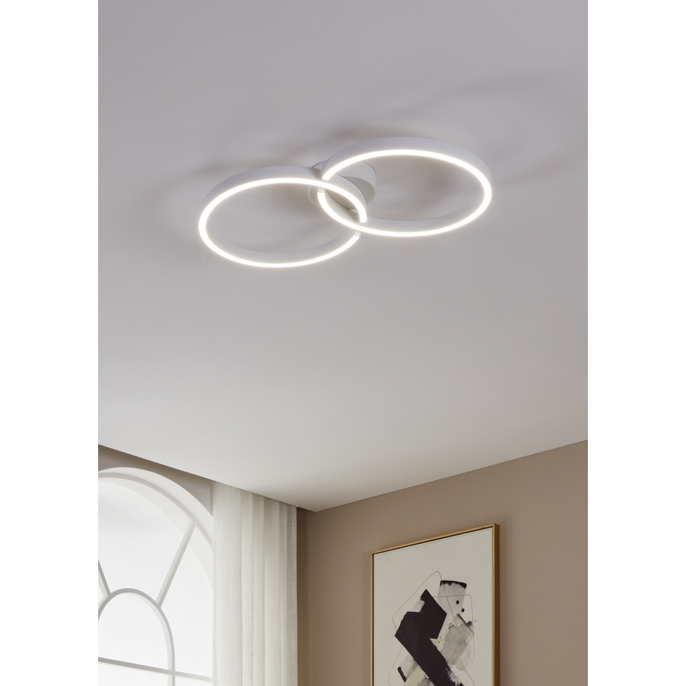 Plafoniera Led EGLO Amandolo, 19.5W, 2400lm, lumina variabila, IP20, alb