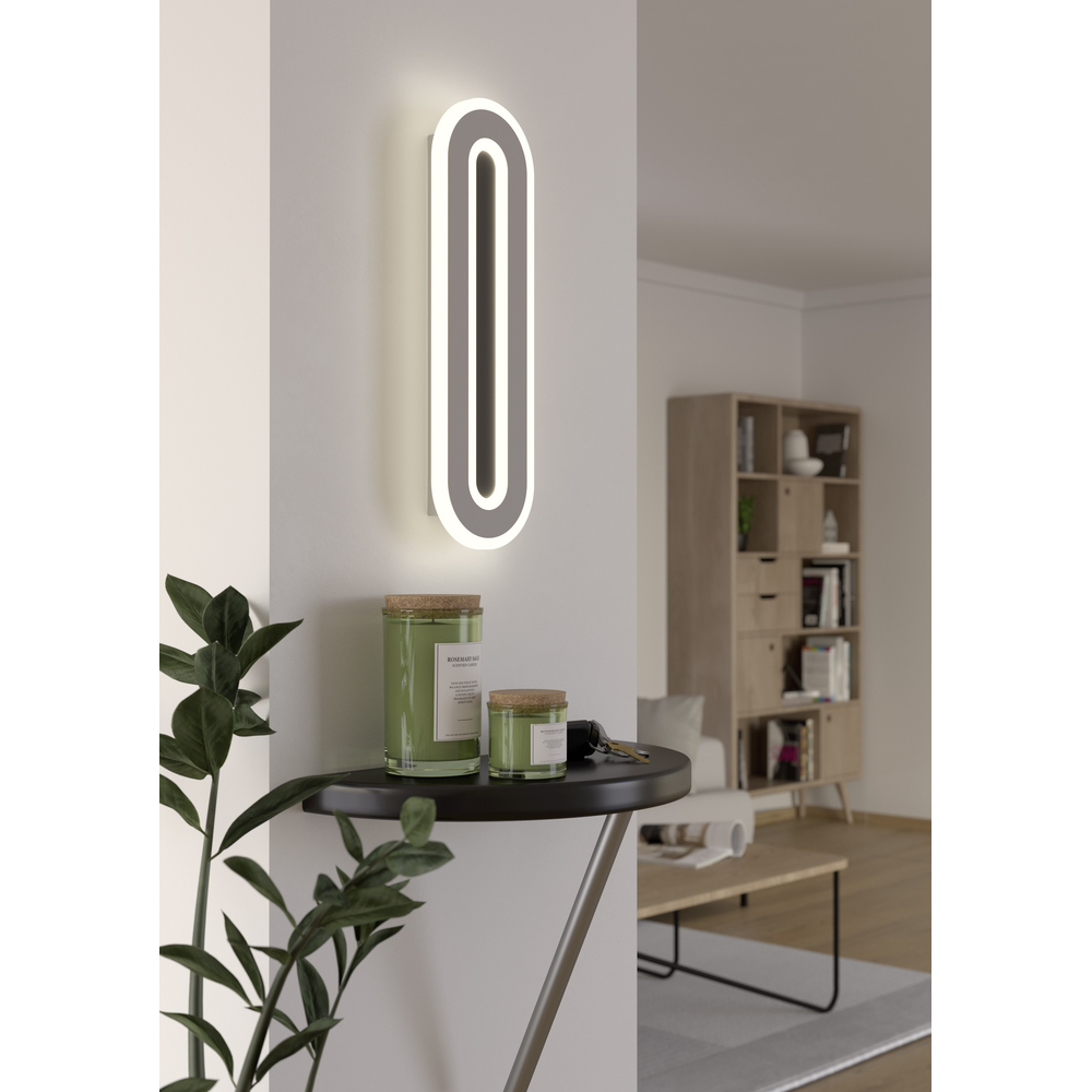Aplica Led EGLO Macchioni, 12W, 1560lm, lumina neutra, IP20, alb