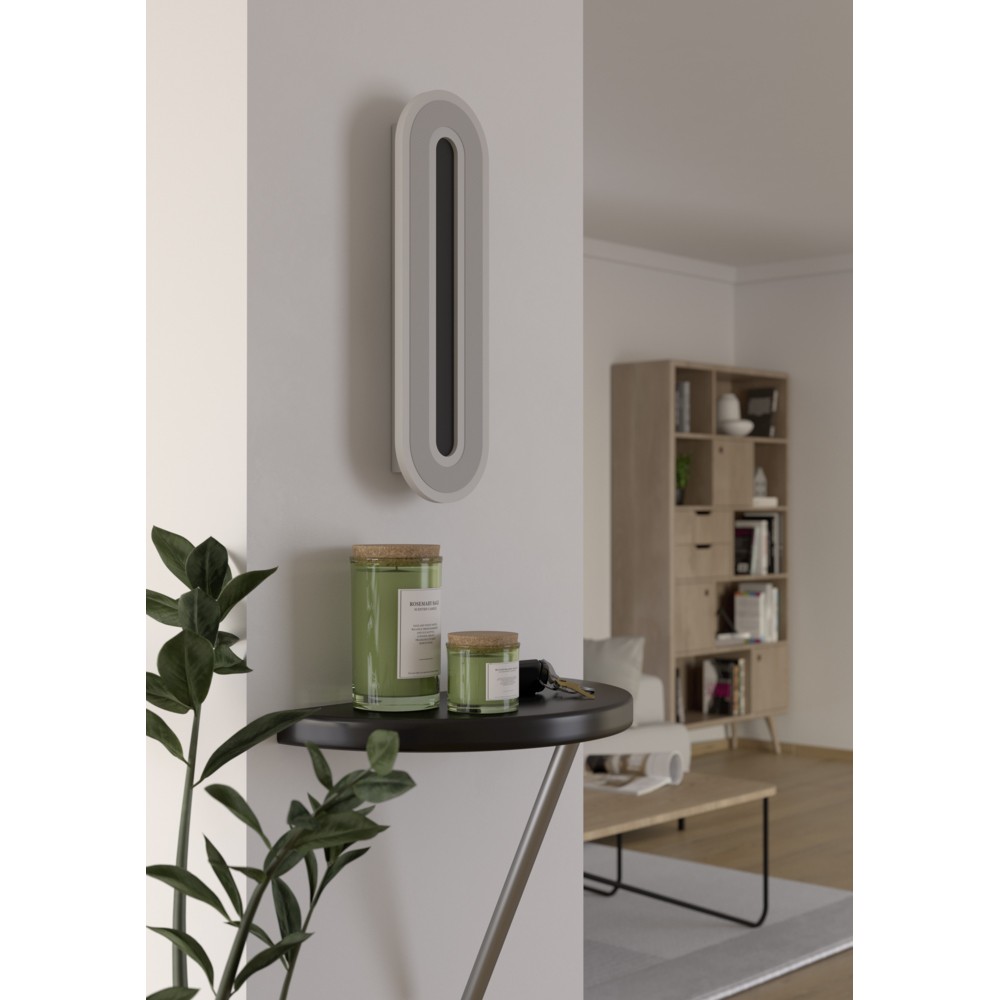 Aplica Led EGLO Macchioni, 12W, 1560lm, lumina neutra, IP20, alb