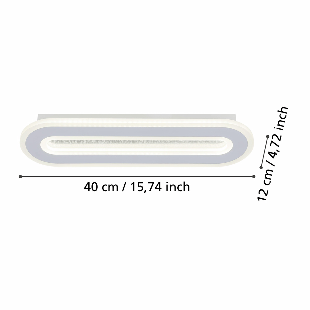 Aplica Led EGLO Macchioni, 12W, 1560lm, lumina neutra, IP20, alb