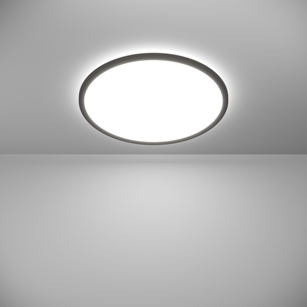 Plafoniera Led EGLO Rovito, 16.8W, 2900lm, lumina variabila, IP44, negru-alb