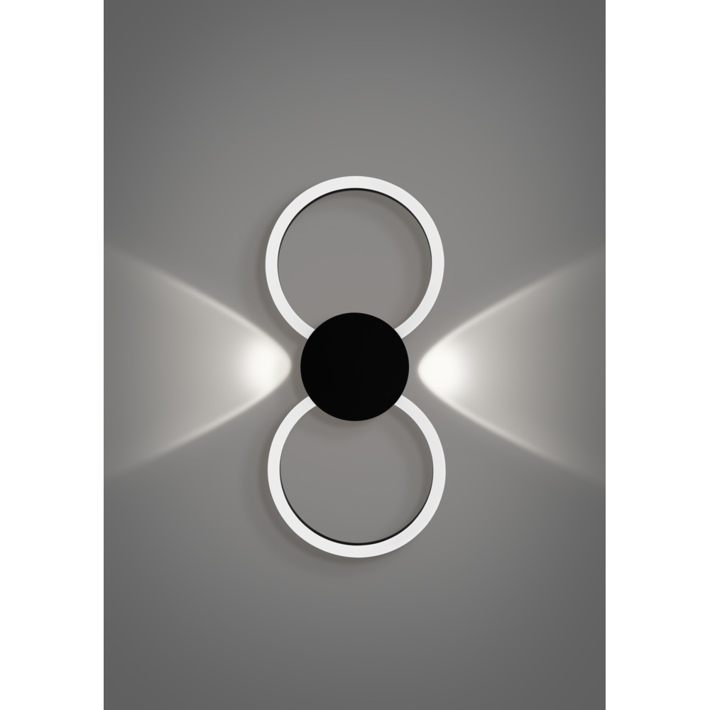 Plafoniera Led EGLO Venticello, 20W, 2400lm, lumina calda, IP20, negru-alb