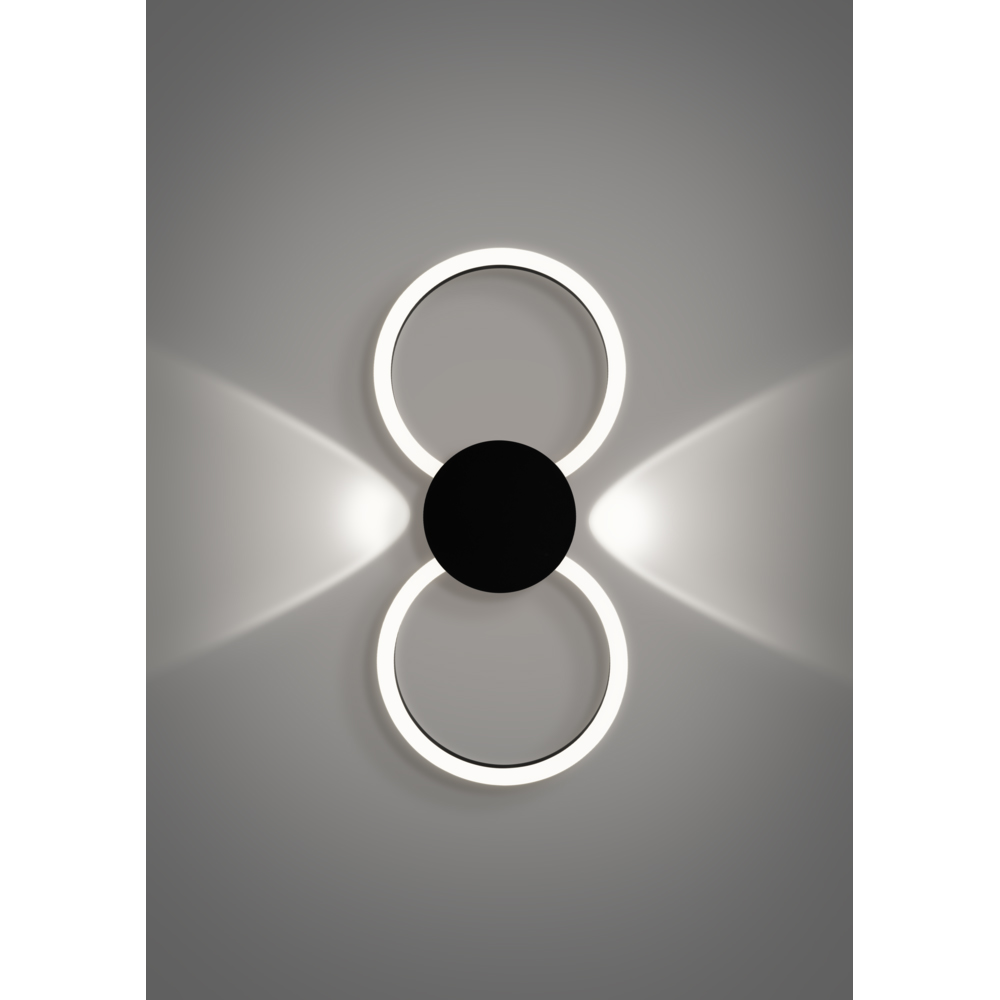 Plafoniera Led EGLO Venticello, 20W, 2400lm, lumina calda, IP20, negru-alb
