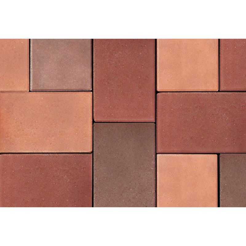Pavaj plat Nardo, beton, 20 x 10 x 4 cm, brun roscat, 50 buc/mp
