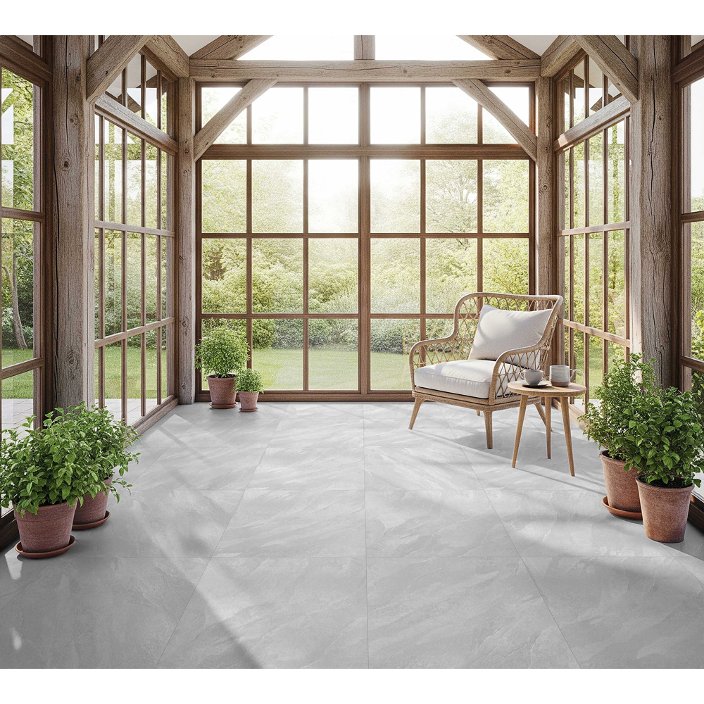 Gresie portelanata Dolomite Light Grey, 60x60 cm, 8 mm, 1.84 m2/cutie