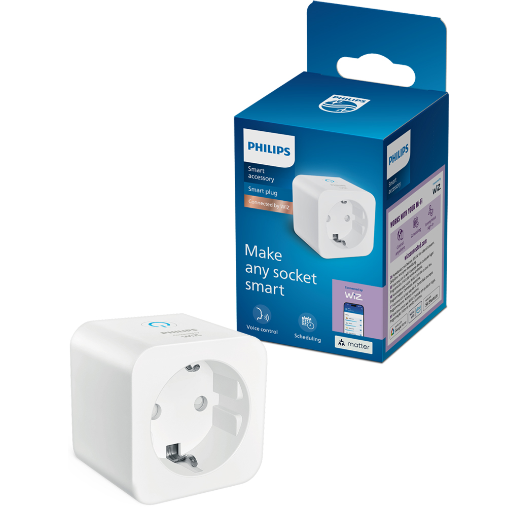Priza inteligenta PHILIPS 8721103136213, Wi-Fi, WiZ, IP20, alb