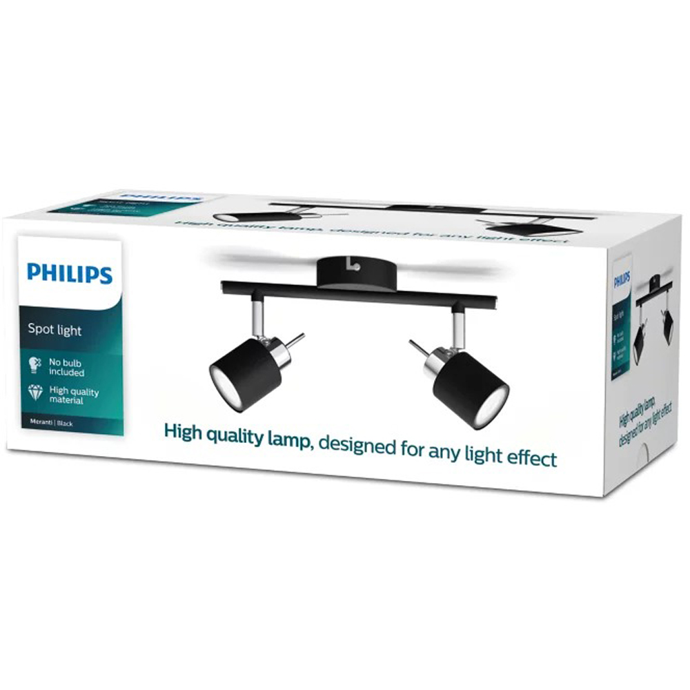 Plafoniera spot PHILIPS Meranti 8719514465398, 2 x 35W , IP20, negru