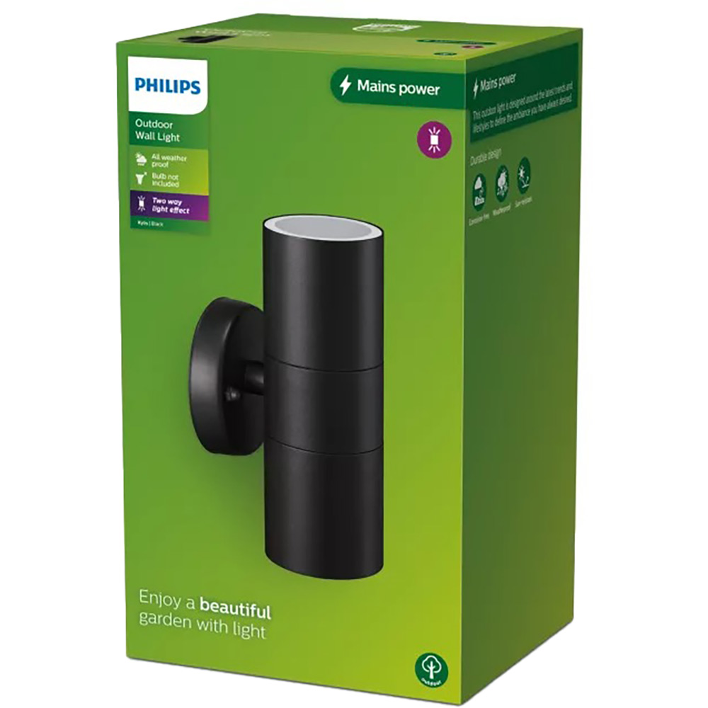 Lampa de exterior Philips Kylis, GU10, 25W, IP44, aluminiu, negru