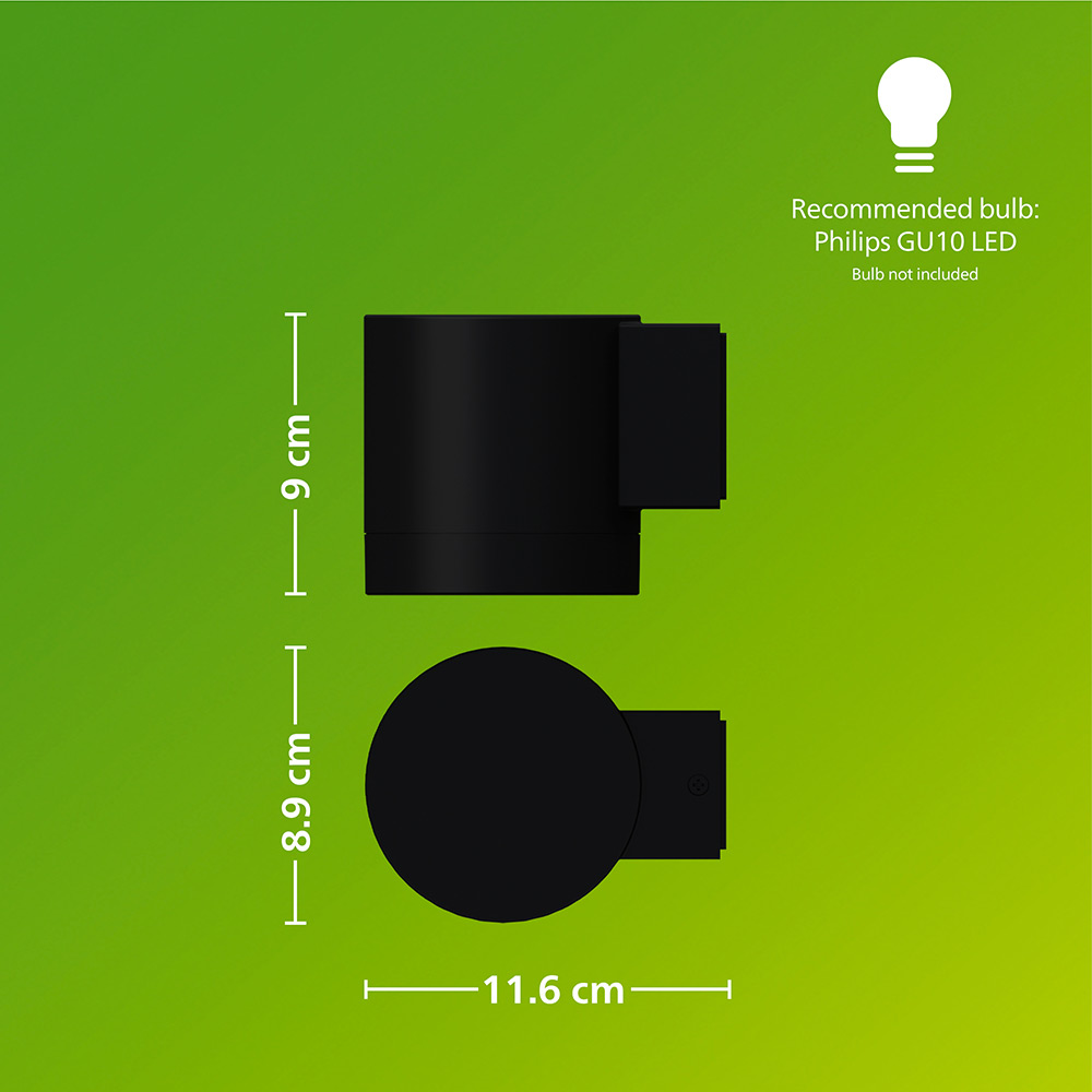 Lampa de exterior Philips Fylx, GU10, 5W, IP44, aluminiu, negru