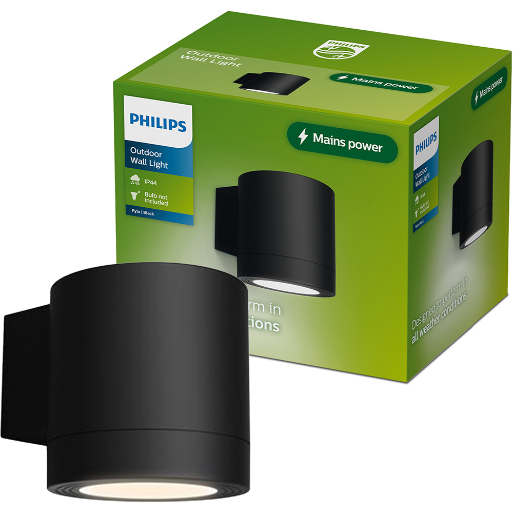 Lampa de exterior Philips Fylx, GU10, 5W, IP44, aluminiu, negru