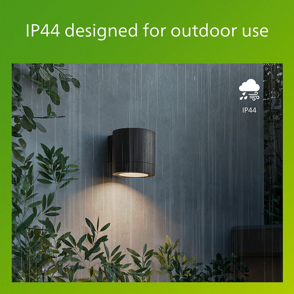 Lampa de exterior Philips Fylx, GU10, 5W, IP44, aluminiu, negru