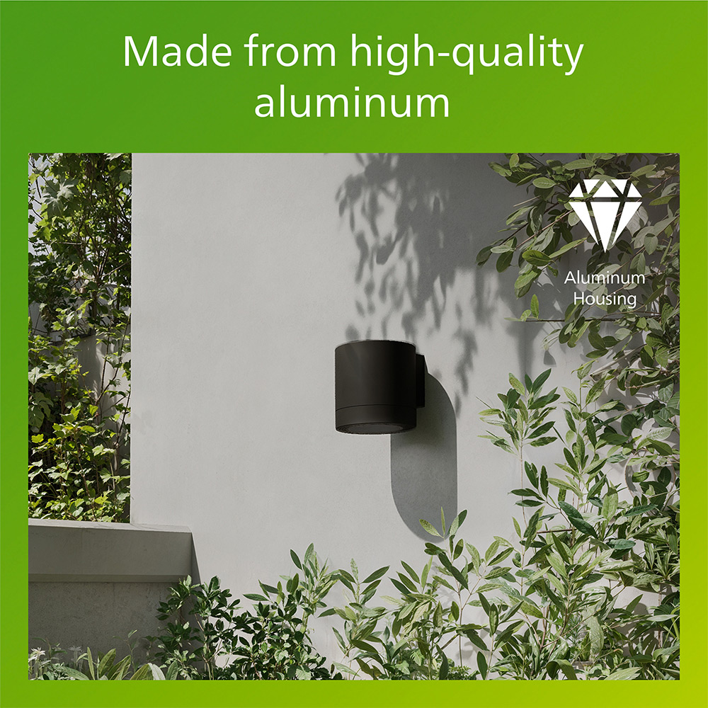 Lampa de exterior Philips Fylx, GU10, 5W, IP44, aluminiu, negru