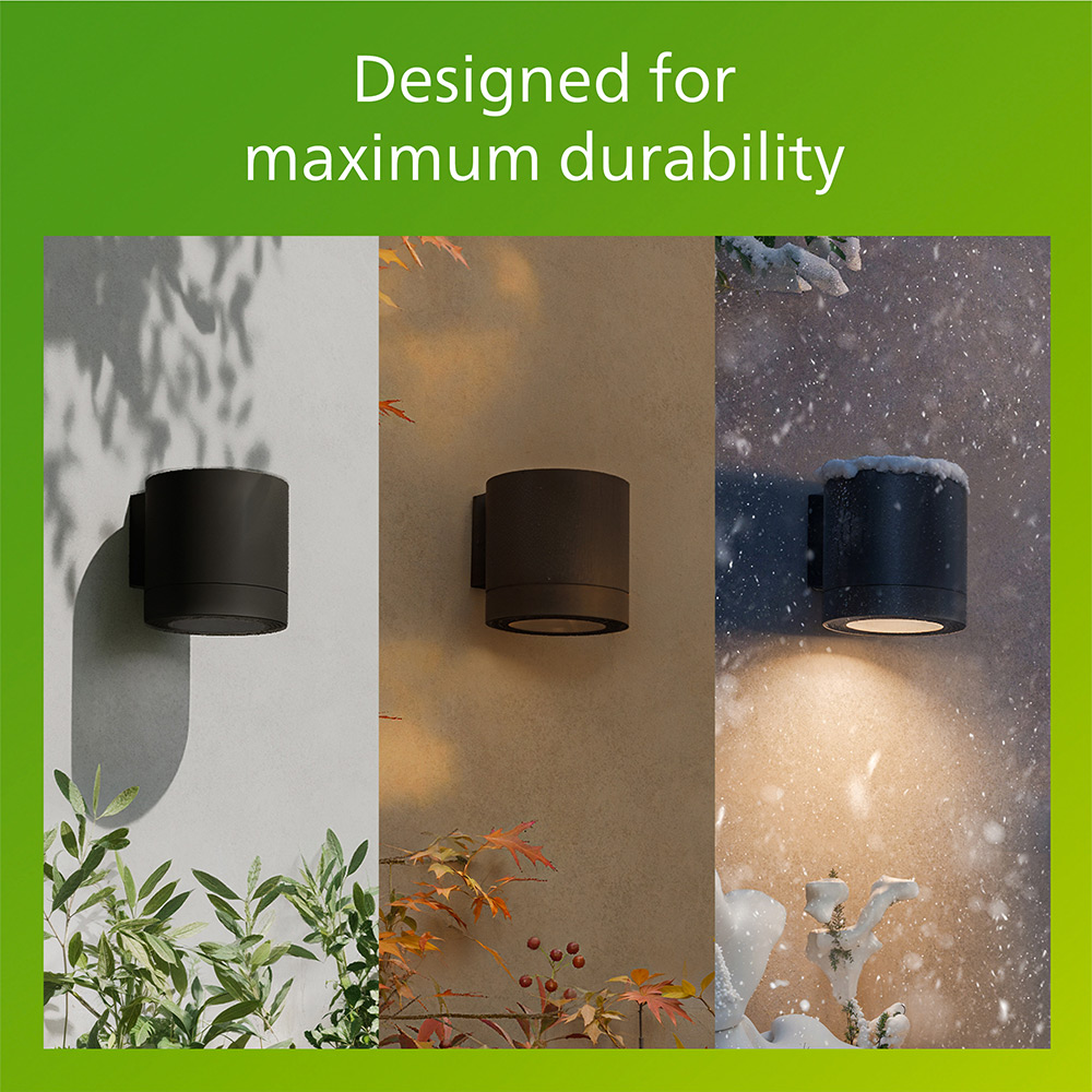 Lampa de exterior Philips Fylx, GU10, 5W, IP44, aluminiu, negru