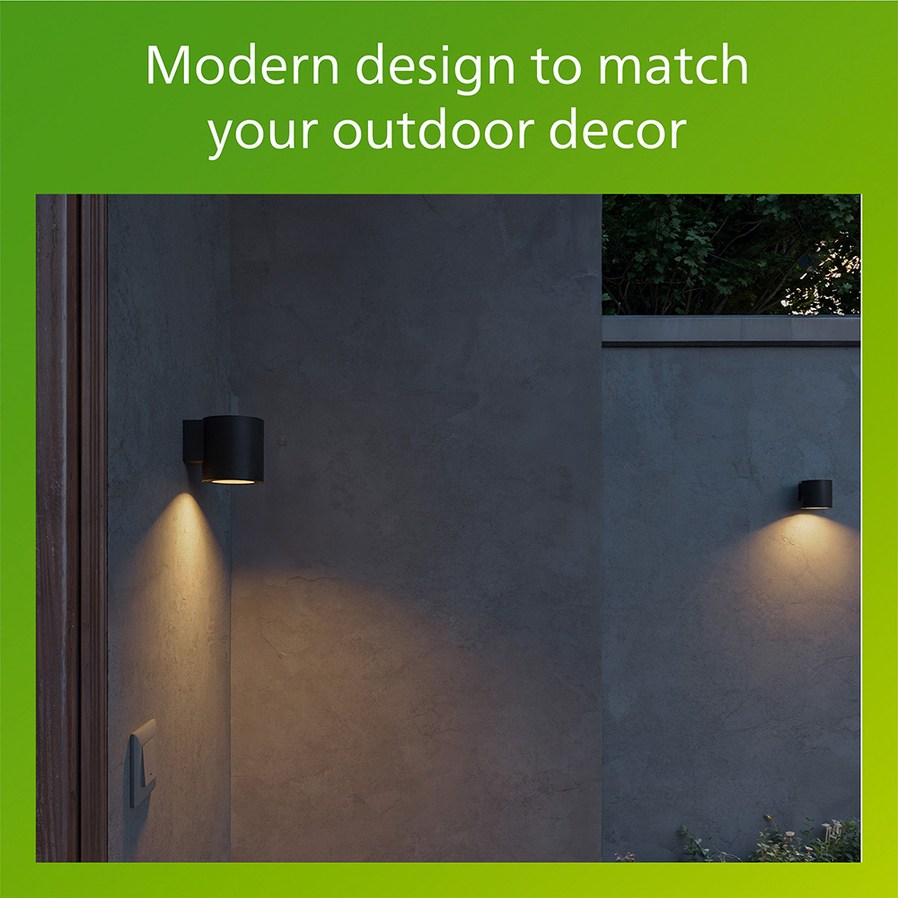 Lampa de exterior Philips Fylx, GU10, 5W, IP44, aluminiu, negru