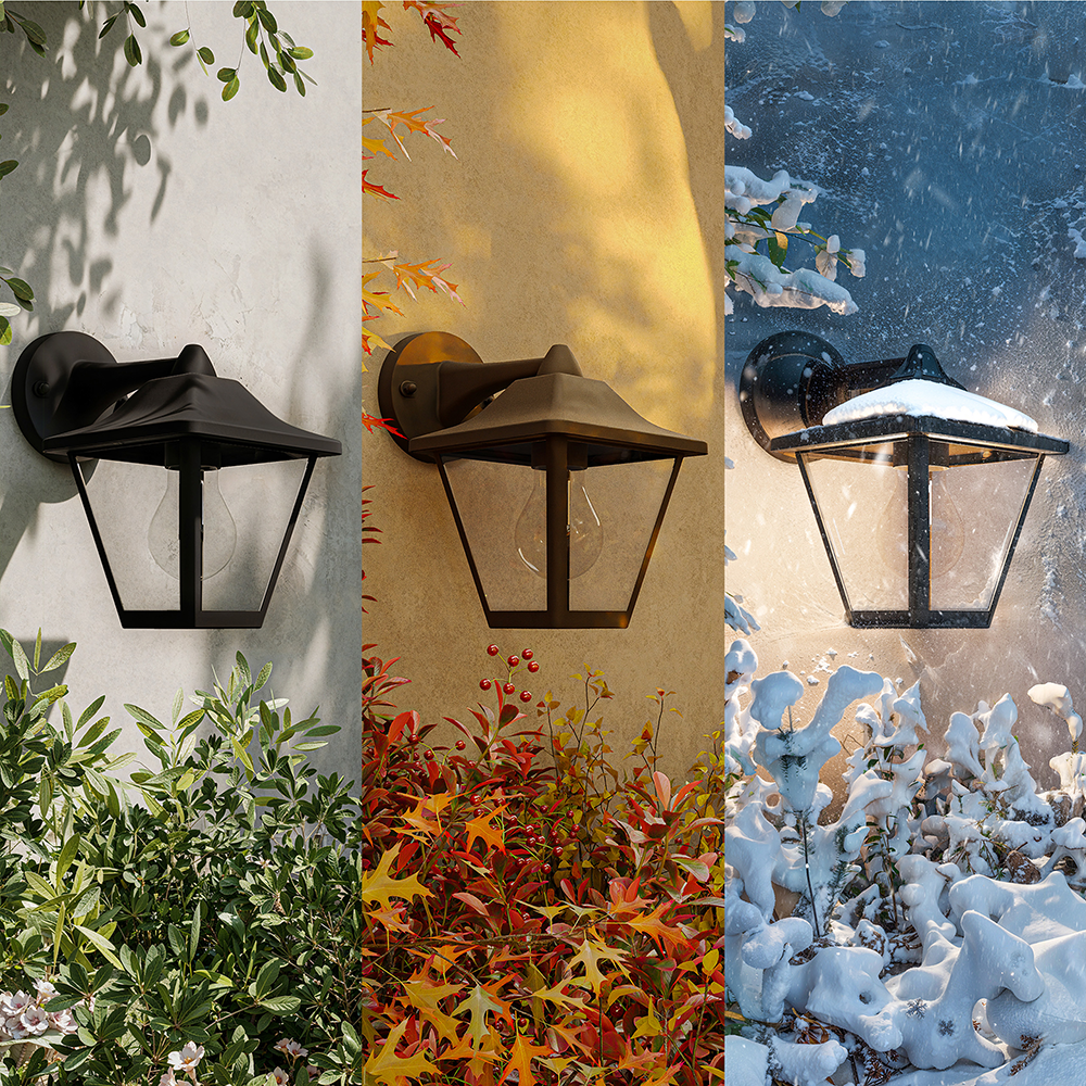 Lampa de exterior Philips Juli, 25W, IP44, plastic, negru