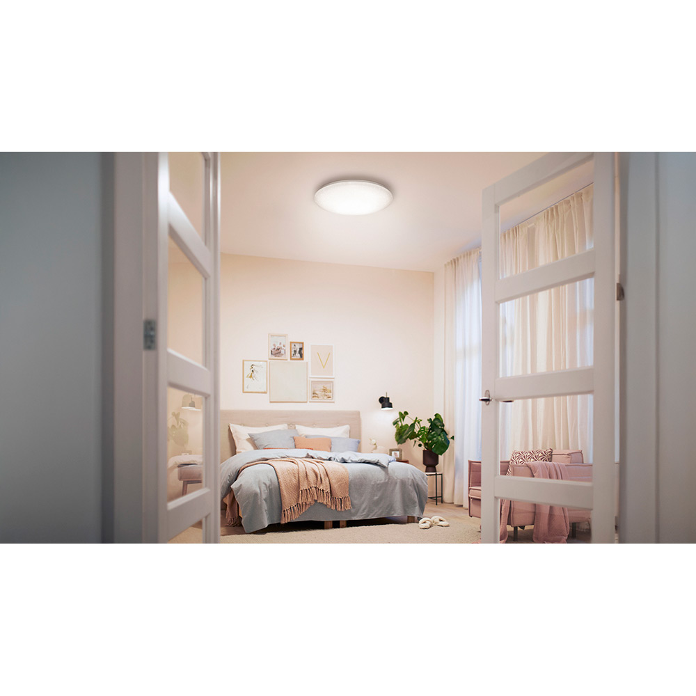Plafoniera LED PHILIPS Moire Sparkling, 17W, 1900lm, IP20, 4000K, aluminiu plastic, alb